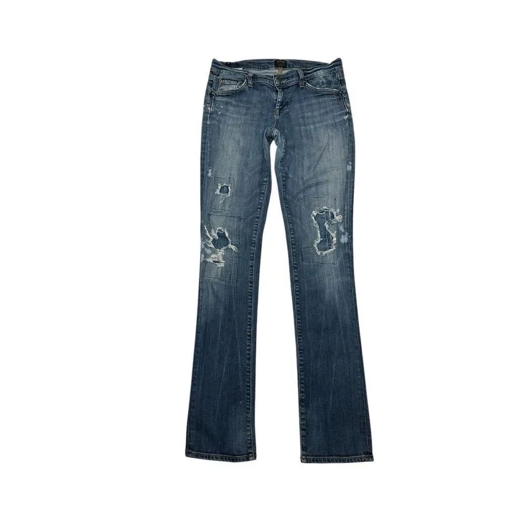 Citizens Of Humanity Ava Low Rise Straight Leg Distressed  Jeans Women’s Size 29